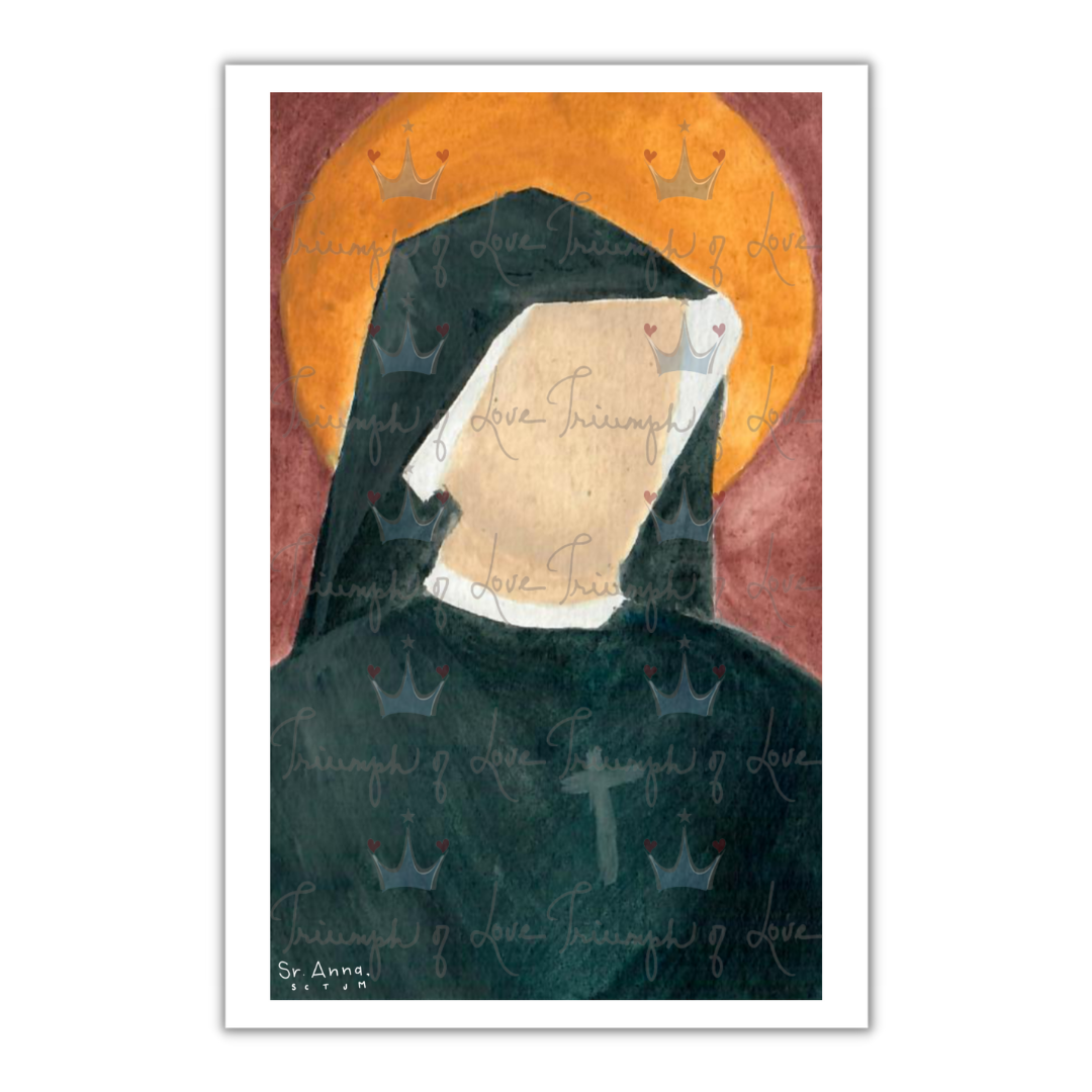 Original St. Faustina Color Print by SCTJM