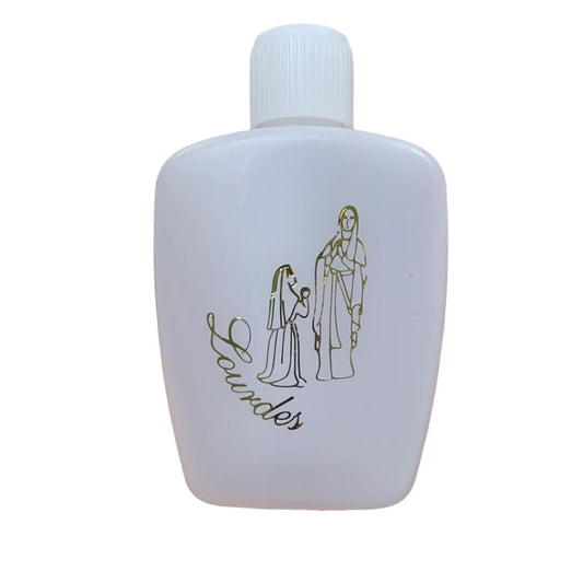 Round Plastic Lourdes Holy Water Bottle