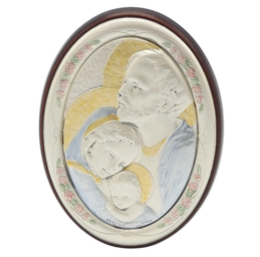 Colored Silver Image of the Holy Family