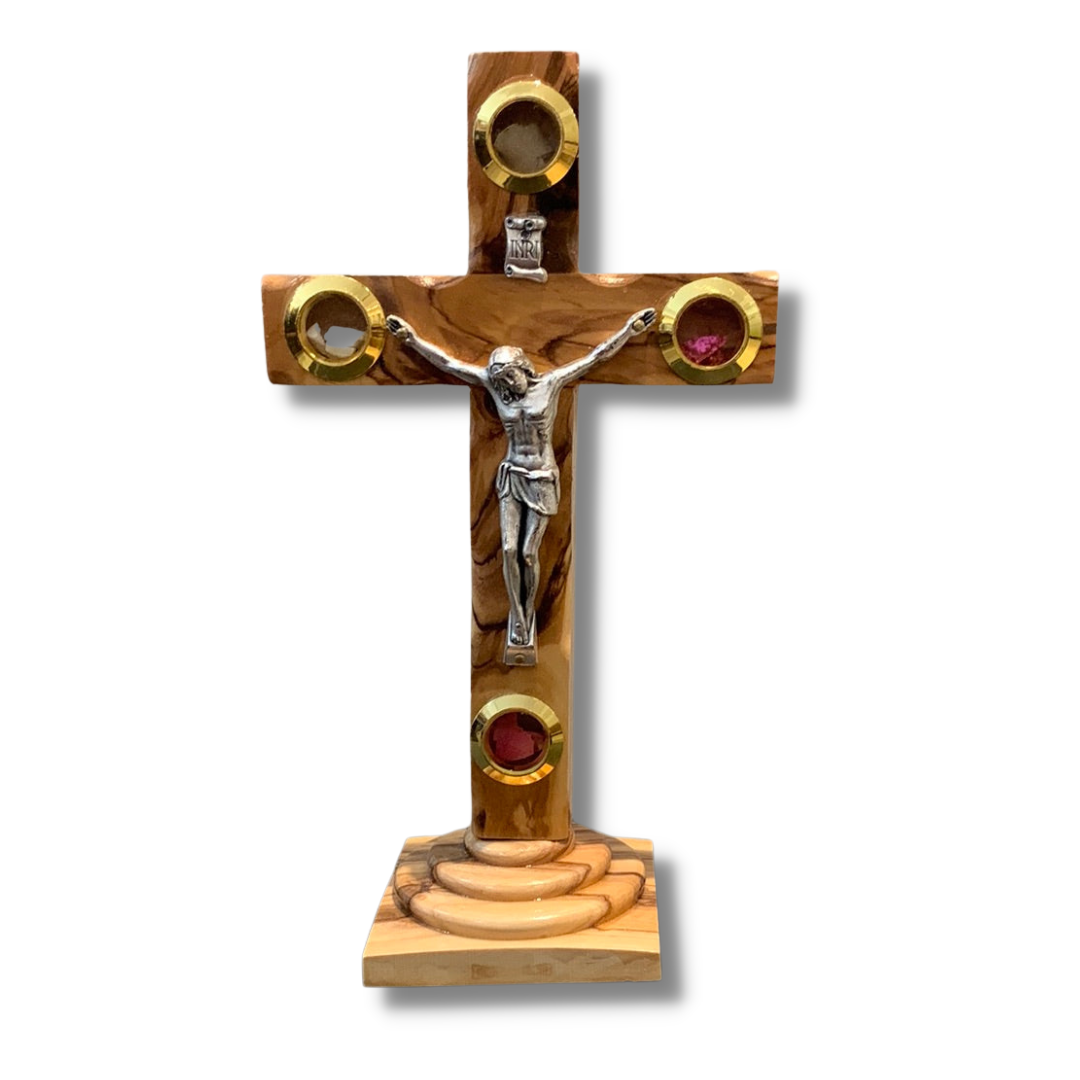 Jerusalem Standing Crucifix with Soil
