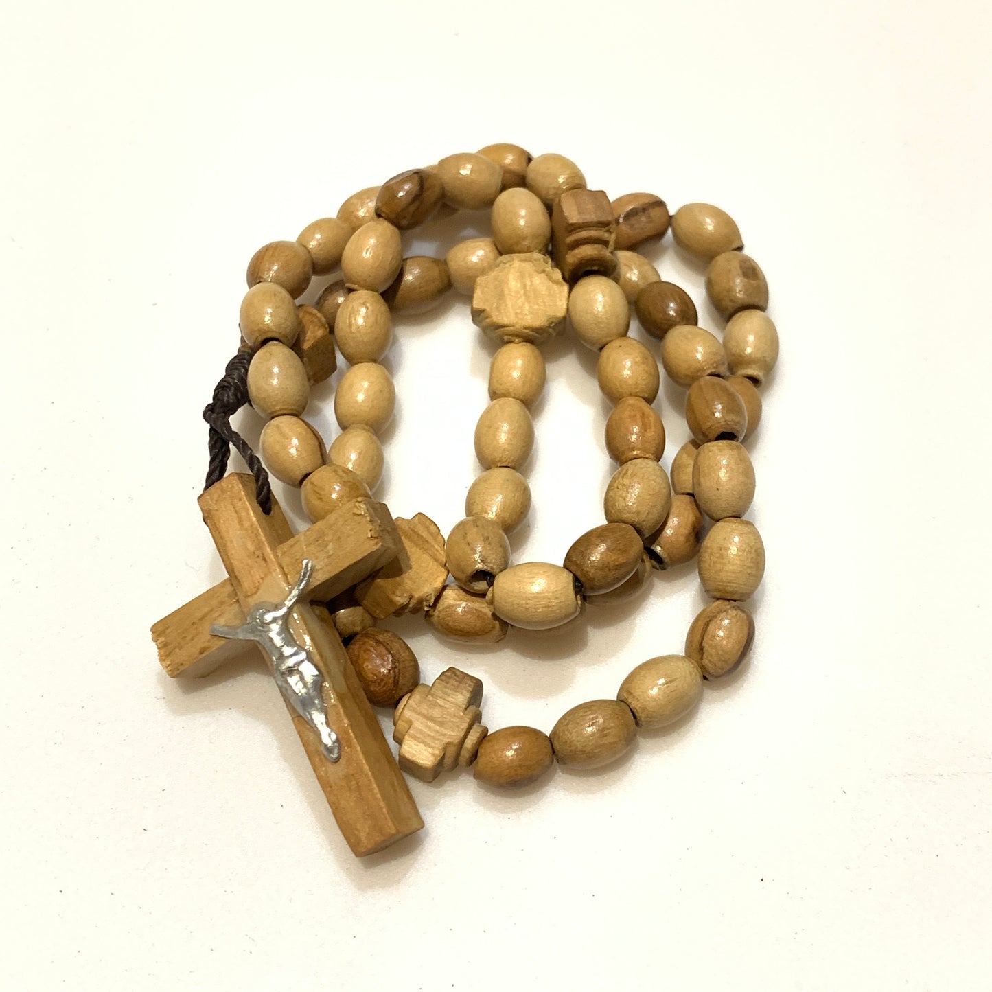Olive Wood Cross Rosary