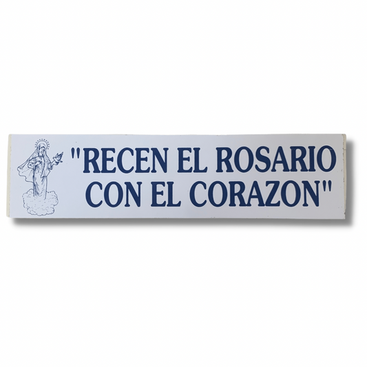 “Pray with the Heart” Queen of Peace Sticker