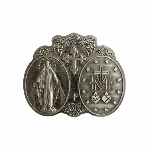 Metal Miraculous Medal Car Visor Clip