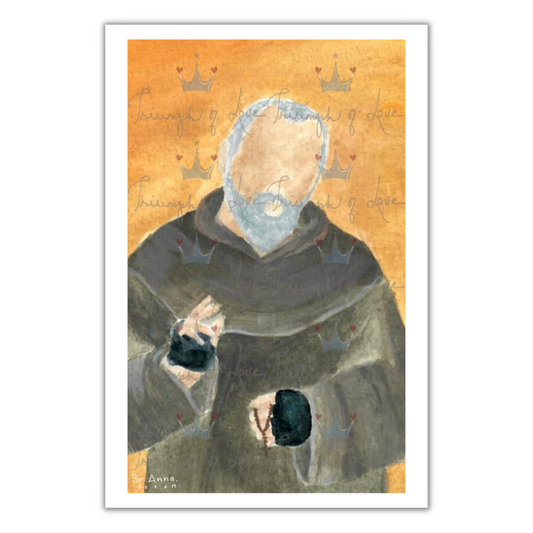 Original St. Padre Pio Color Print by SCTJM