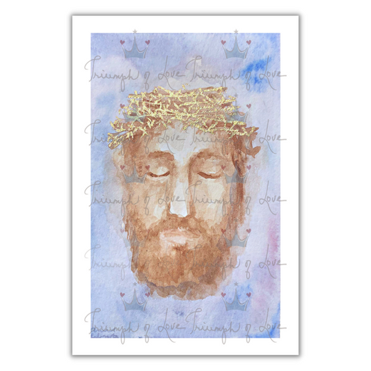 Original Luminous Face of Christ Color Print by SCTJM