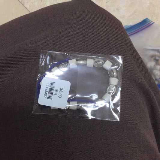 Queen of Peace Stone and Medals Bracelet of Assorted Colors \