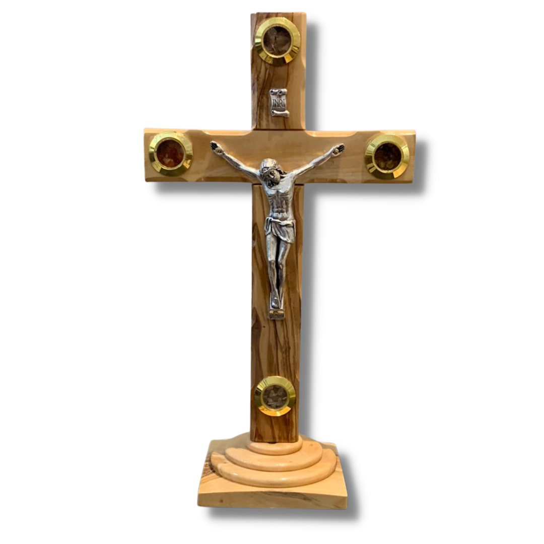 Jerusalem Standing Crucifix with Soil