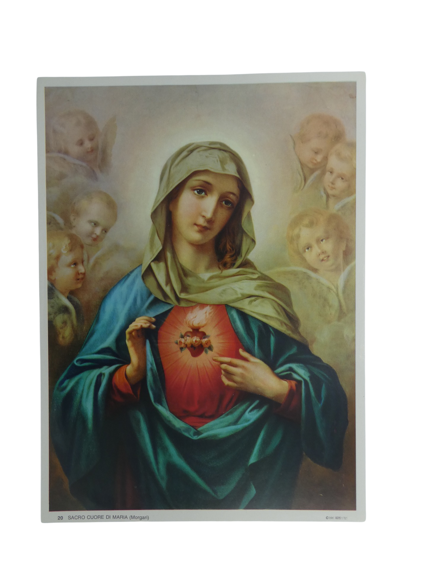 Immaculate Heart of Mary with Angels Print