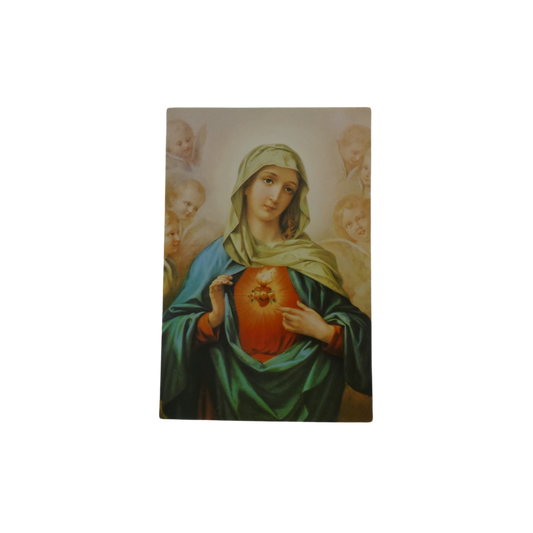 Immaculate Heart of Mary with Angels Print